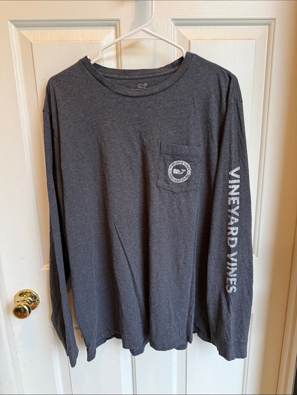 Vineyard Vines Men's Long Sleeve Pocket Tee - Charcoal Gray
